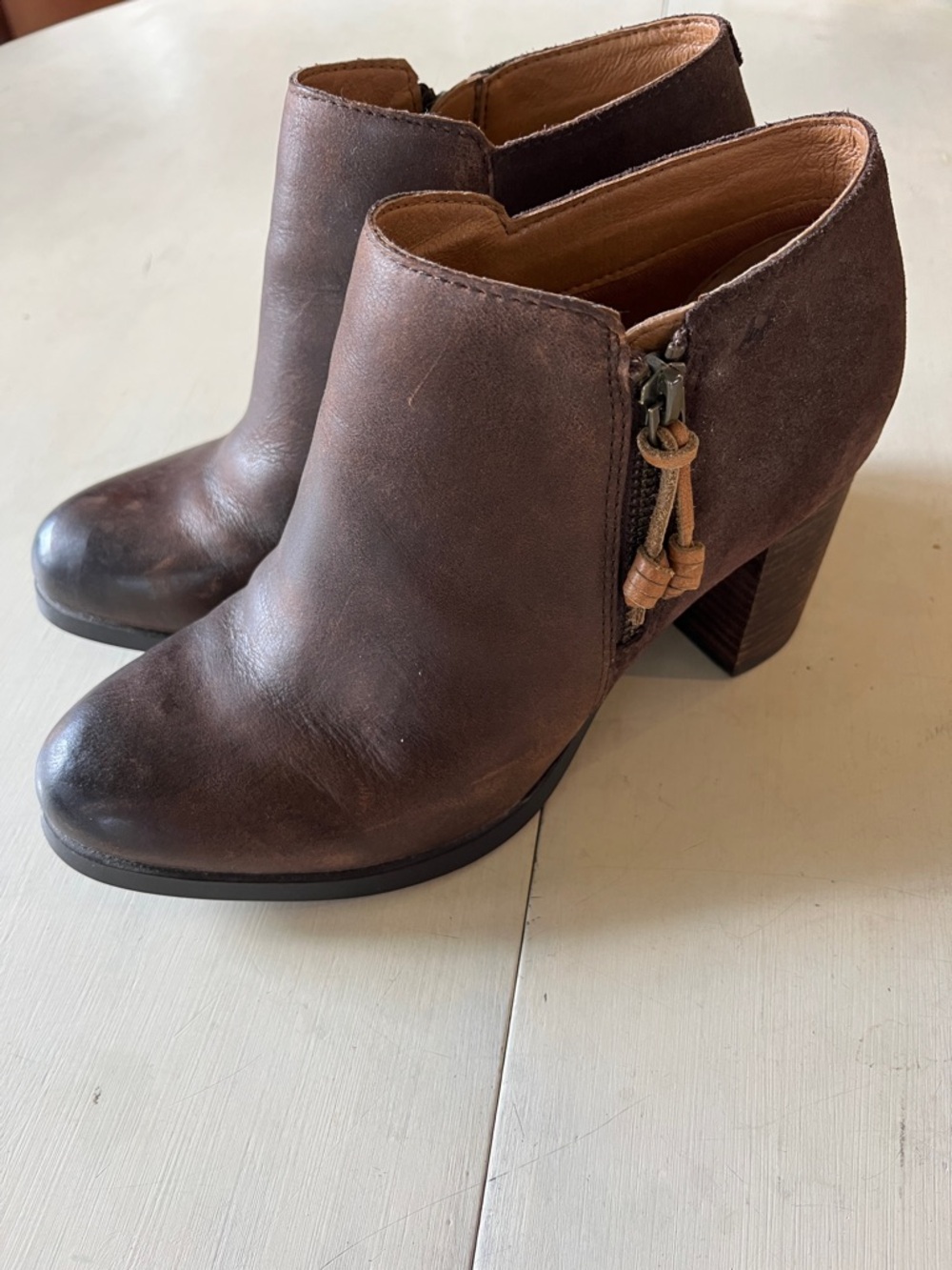 Sperry Women's Brown Leather/suede Heeled Ankle Booties